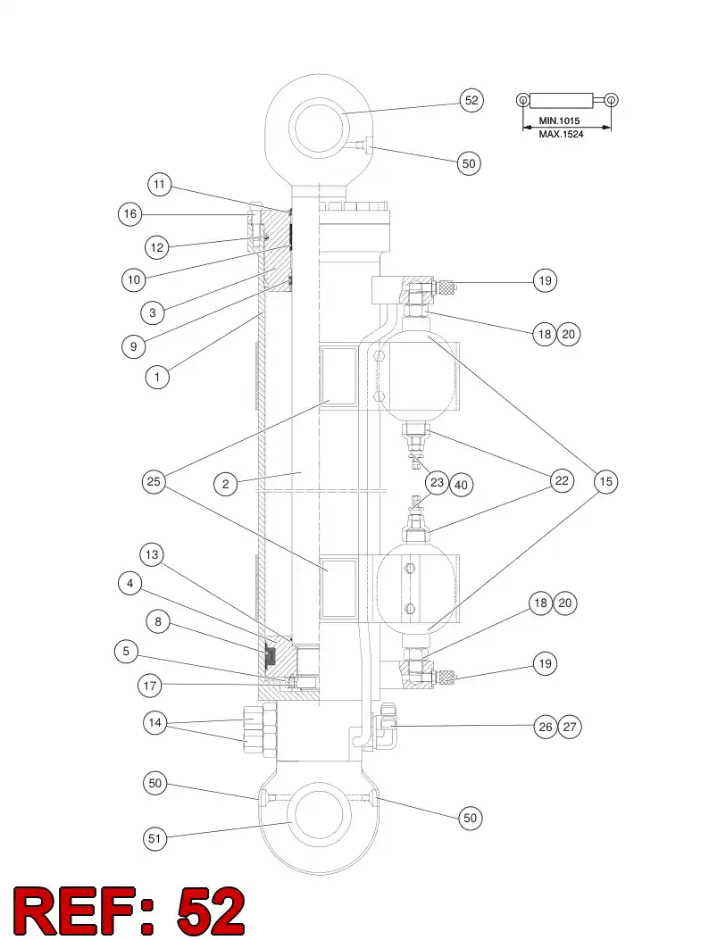 23330018 233 300 18 BEARING BUSHING - Sandvik Technical Drawing