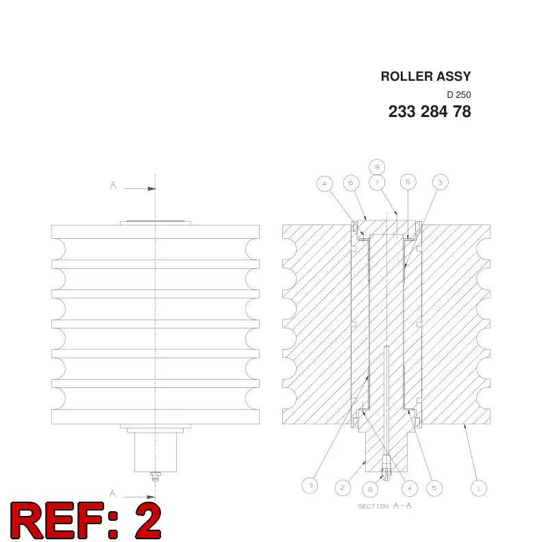23333588 233 335 88 SHAFT - Sandvik Technical Drawing