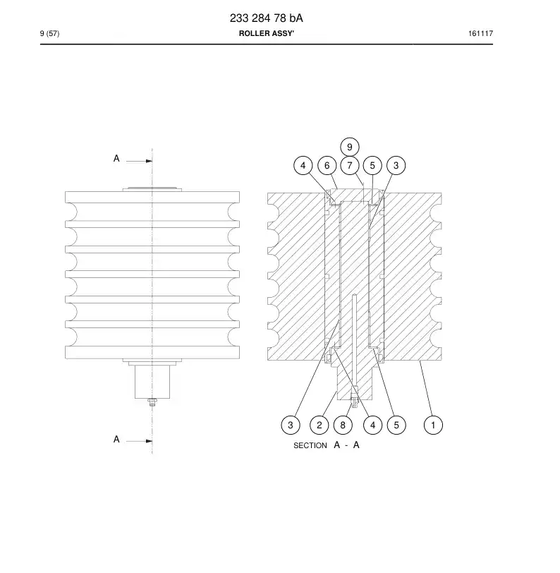 23333588e 233 335 88e Shaft - Sandvik Technical Drawing