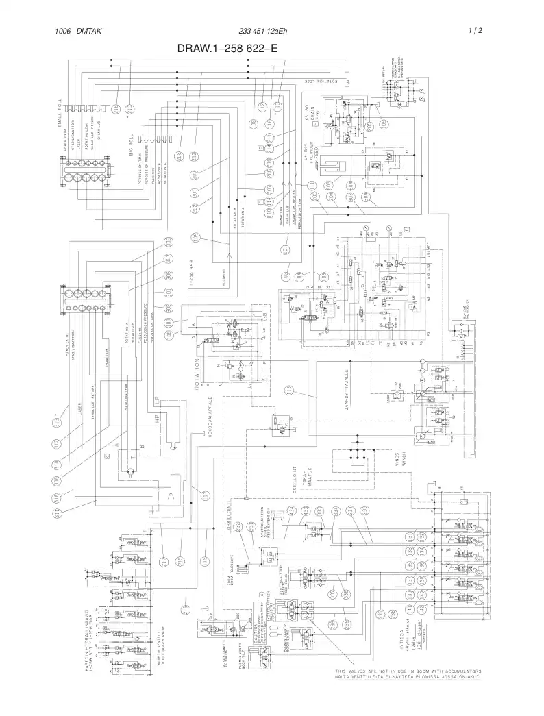 23345112aEh 233 451 12aEh HYDR. CIRC. DIAG., DRILLING MO - Sandvik Technical Drawing