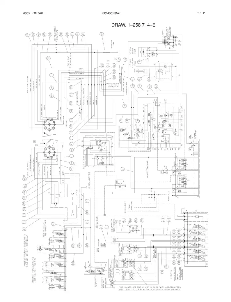 23345528jC 233 455 28jC HYDR.CIRCUIT DIAG. (MAIN MODUL - Sandvik Technical Drawing