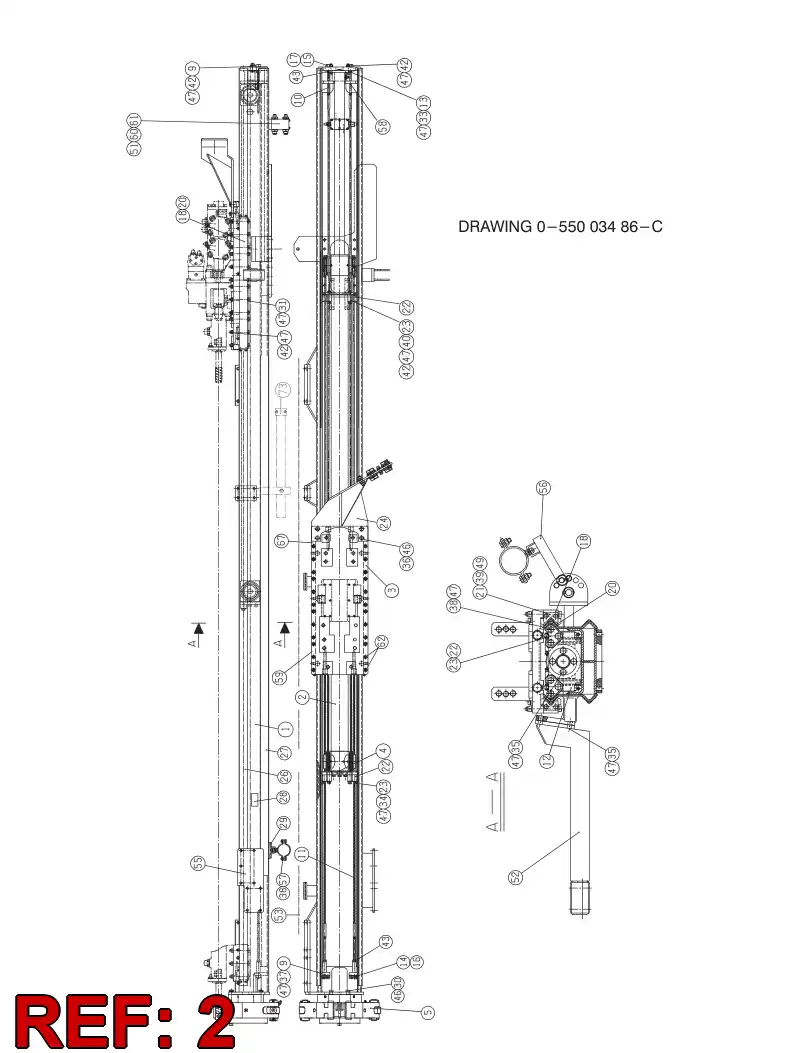 23354138 233 541 38 FEED CYLINDERIDLER WHEEL ASSY - Sandvik Technical Drawing