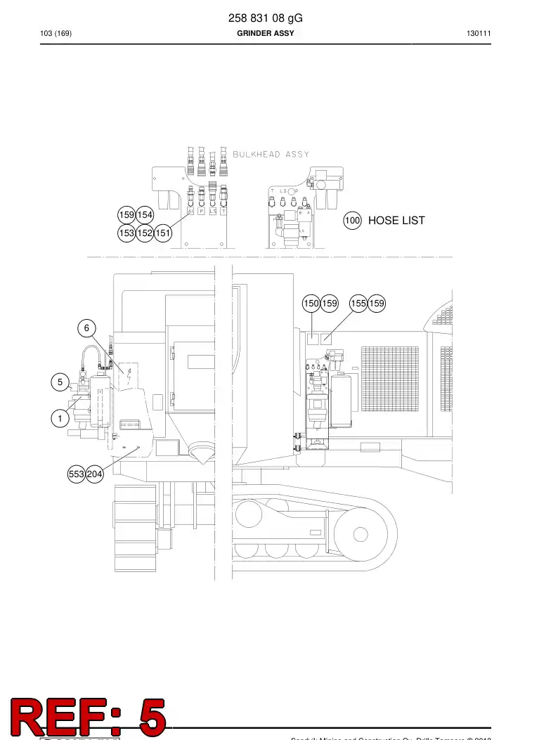 23360128b 233 601 28b Electric component assembly - Sandvik Technical Drawing