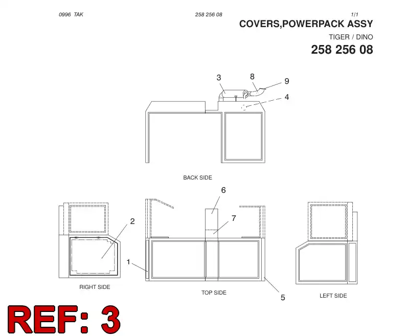 23469528 234 695 28 EXHAUST PIPE - Sandvik Technical Drawing