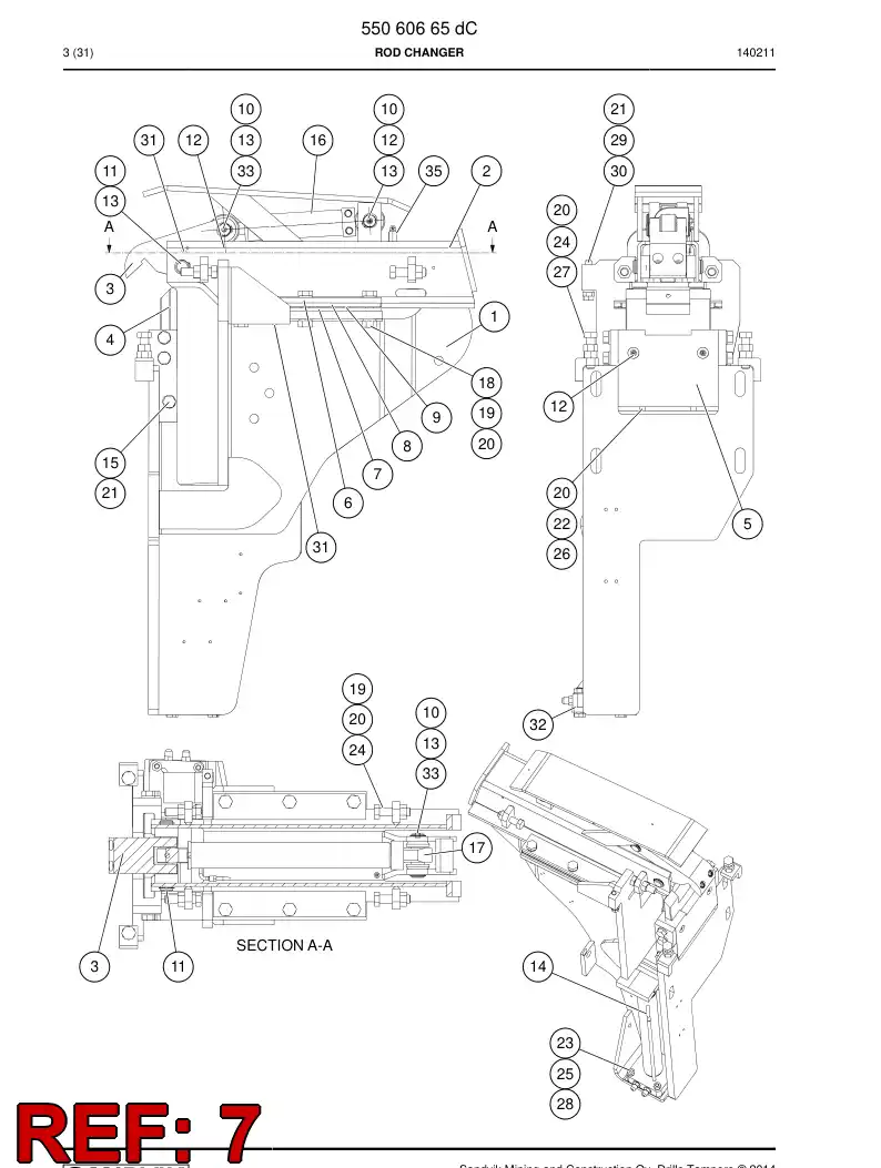 23475368d 234 753 68d Plate, Wear - Sandvik Technical Drawing