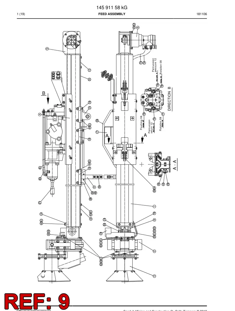 23486708c 234 867 08c SUPPORT - Sandvik Technical Drawing