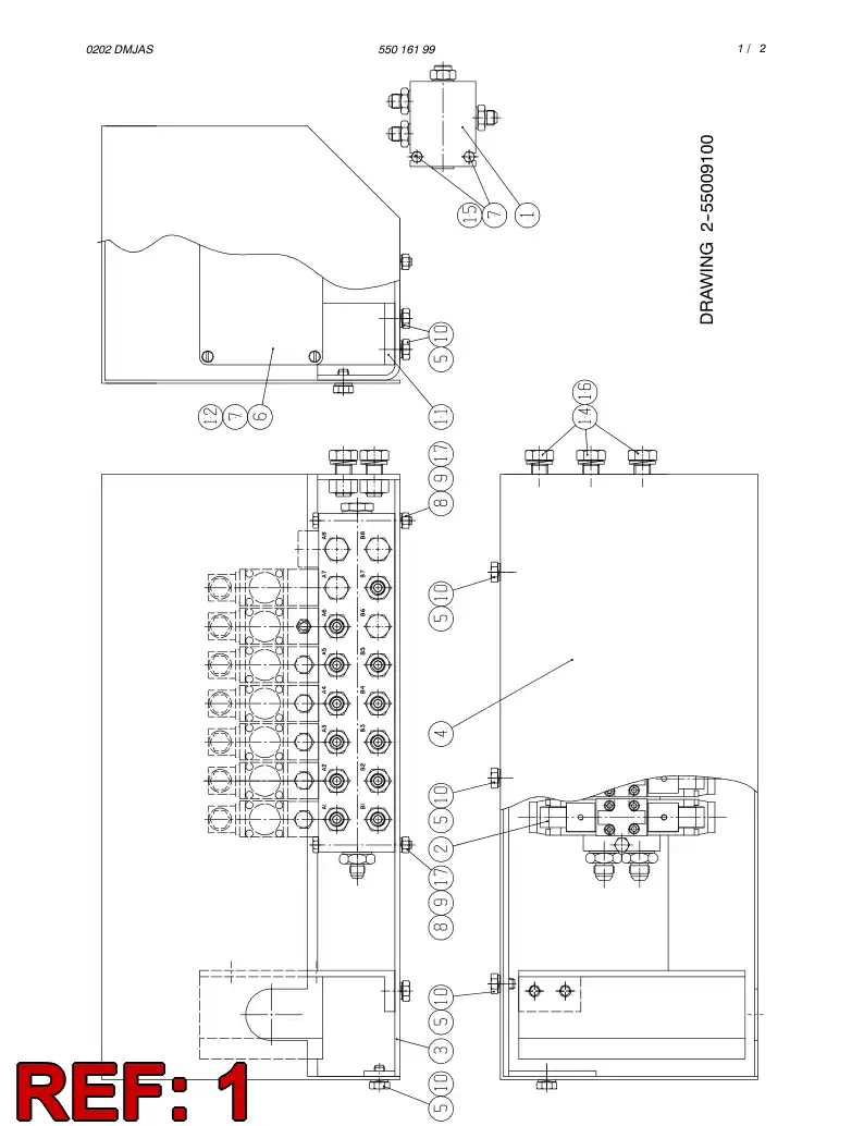 23487718 234 877 18 FLOW DIWIDING VALVE - Sandvik Technical Drawing