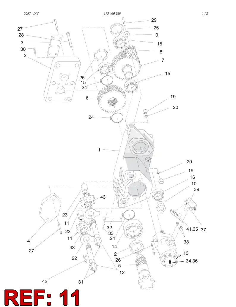 23493018 234 930 18 SPROCKET WHEEL ASSY - Sandvik Technical Drawing