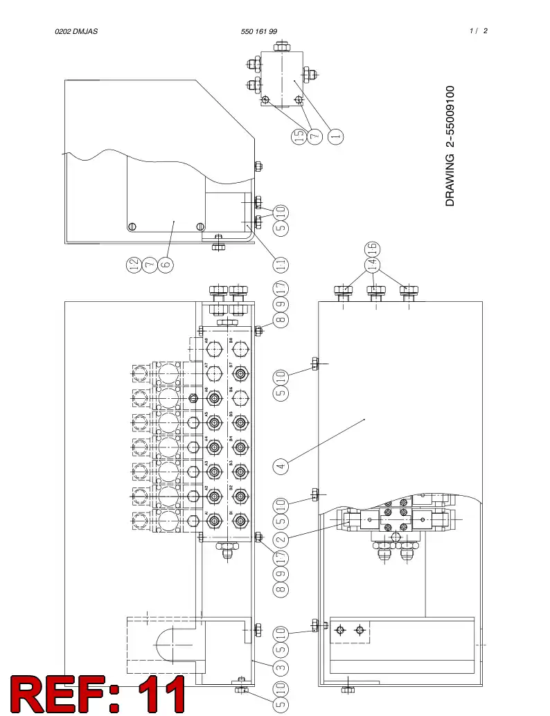 23498068 234 980 68 BRACKET - Sandvik Technical Drawing