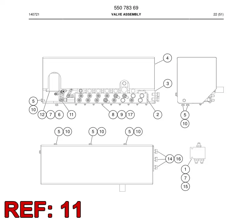 23498068c 234 980 68c Bracket, Mounting - Sandvik Technical Drawing