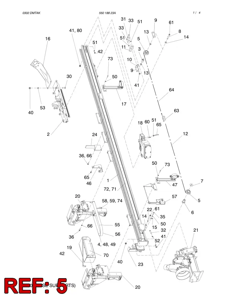 23501198 235 011 98 SPROCKET WHEEL - Sandvik Technical Drawing