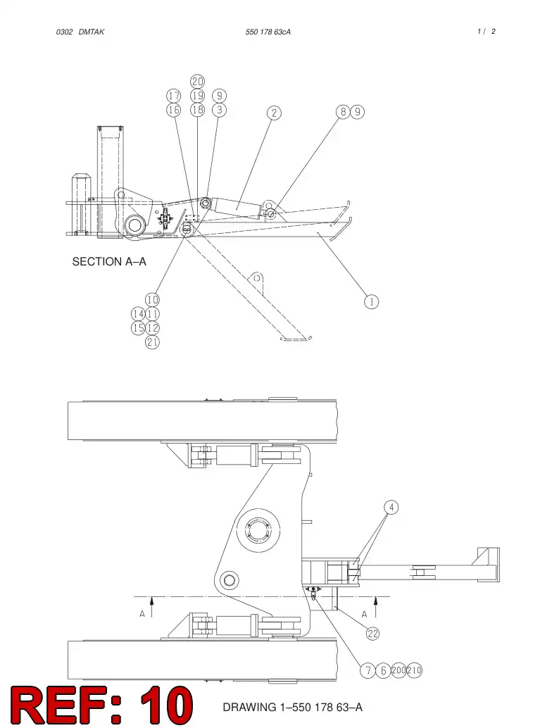 23508698 235 086 98 SHAFT - Sandvik Technical Drawing