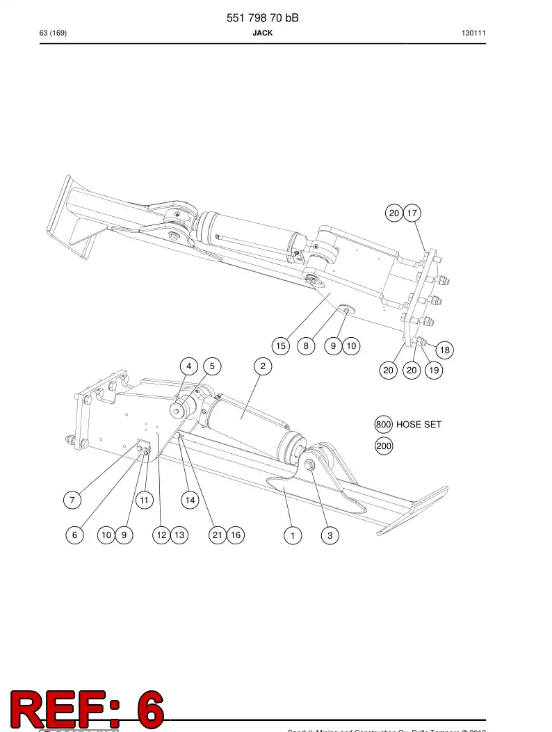 23508698b 235 086 98b Pin - Sandvik Technical Drawing