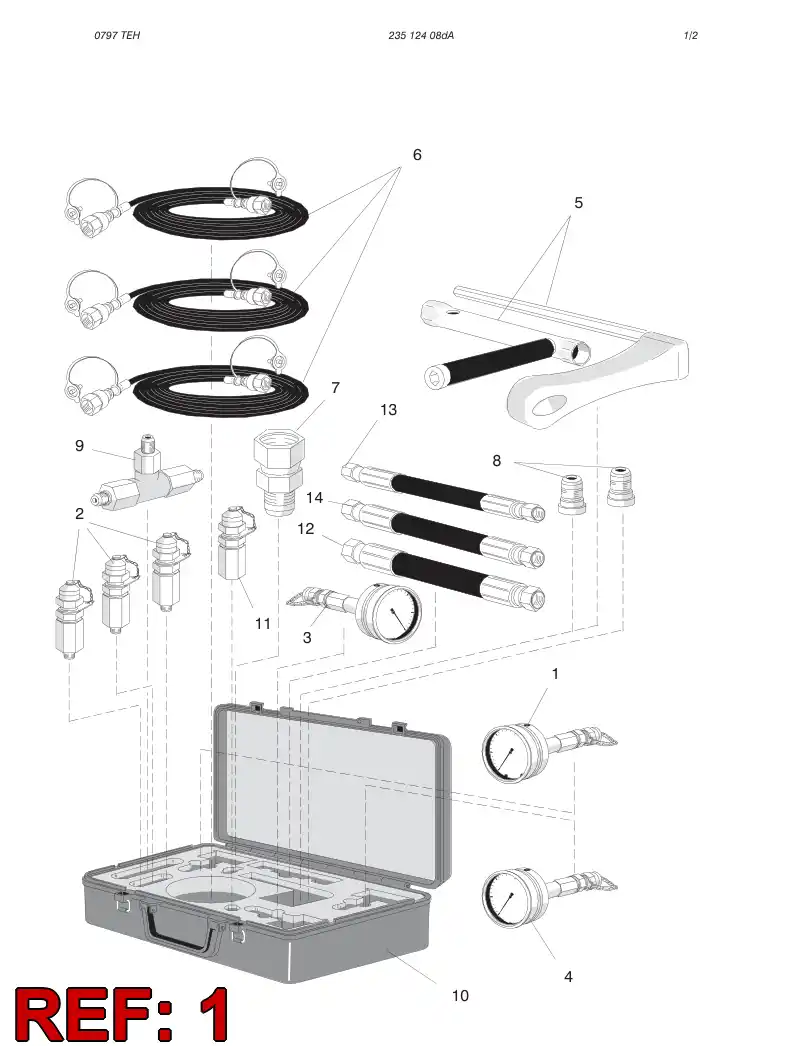 23510368 235 103 68 PRESSURE GAUGE - Sandvik Technical Drawing