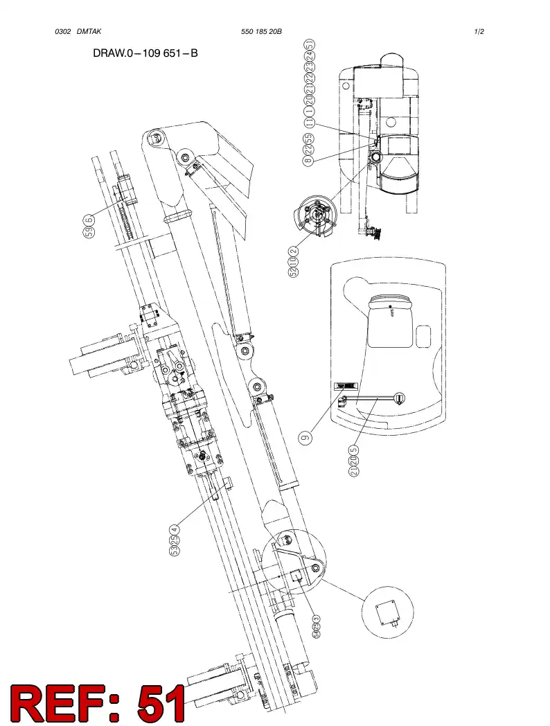 23533623 235 336 23 WIRE SET - Sandvik Technical Drawing