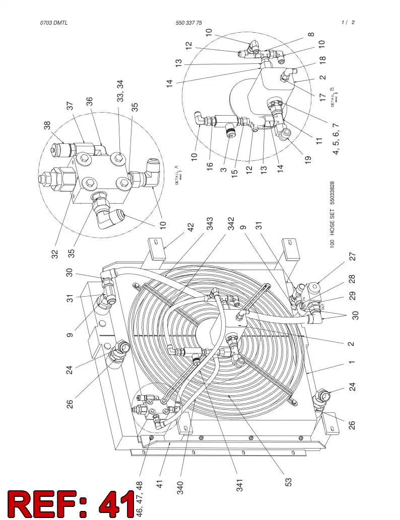 23567368 235 673 68 BRACKET ASSY, LEFT - Sandvik Technical Drawing