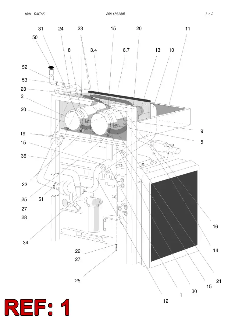 23569258 235 692 58 INTAKE PIPE - Sandvik Technical Drawing