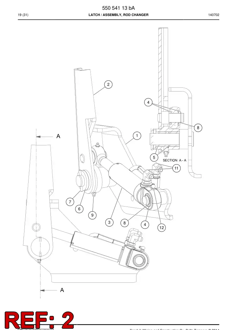 23575118d 235 751 18d Lever - Sandvik Technical Drawing