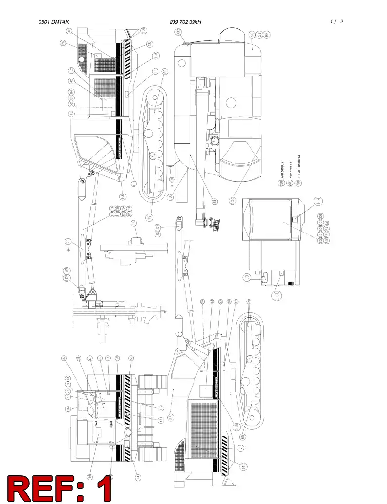 23582528 235 825 28 STICKER SET R600 - Sandvik Technical Drawing