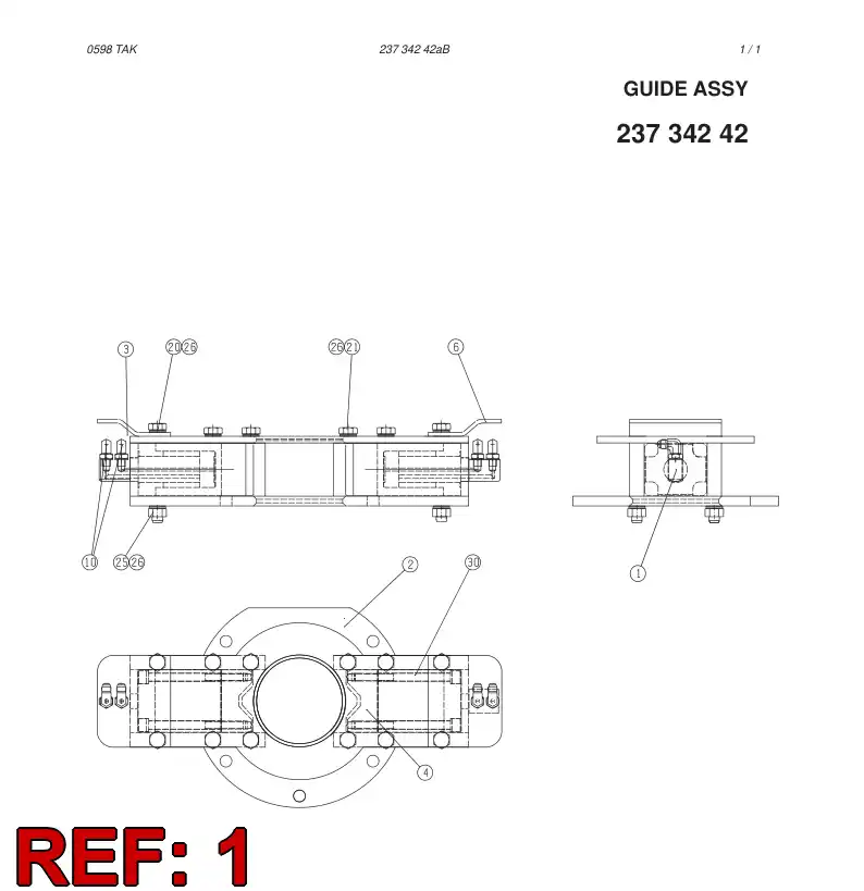 23582808 235 828 08 HYDRAULIC CYLINDER ASSY - Sandvik Technical Drawing