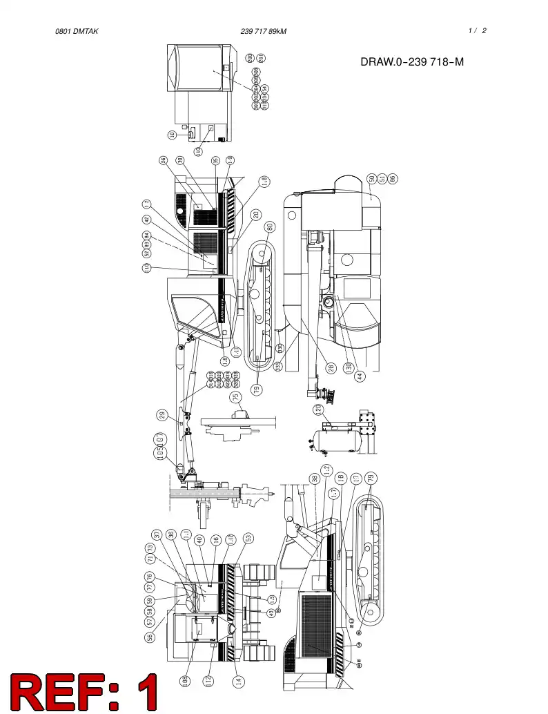 23586028 235 860 28 STICKER SET R500 - Sandvik Technical Drawing