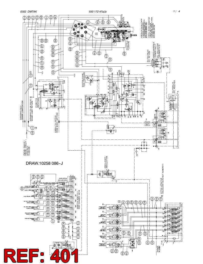 23589467 235 894 67 HOSE ASSY. PERCUSSION PRESSURE - Sandvik Technical Drawing