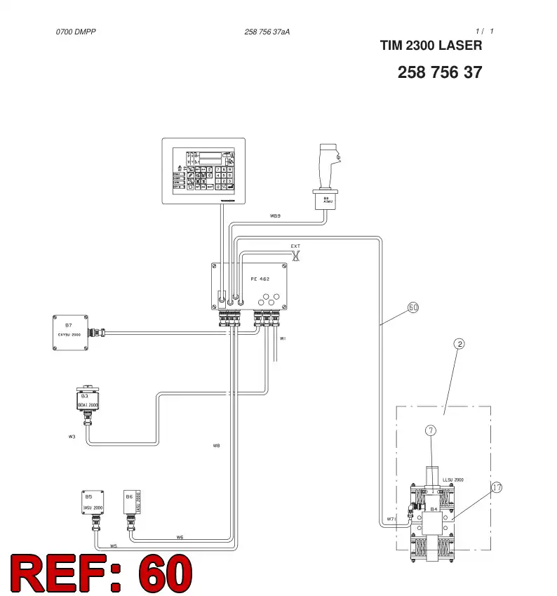 23593973 235 939 73 WIRE SET - Sandvik Technical Drawing