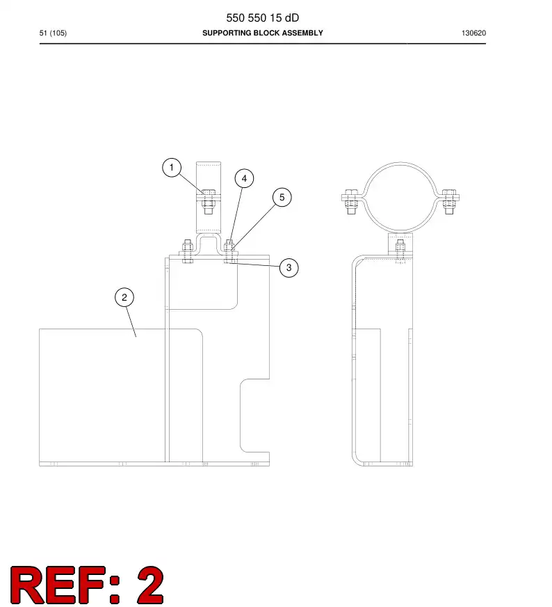 235 973 48a Support, Hose - drawing