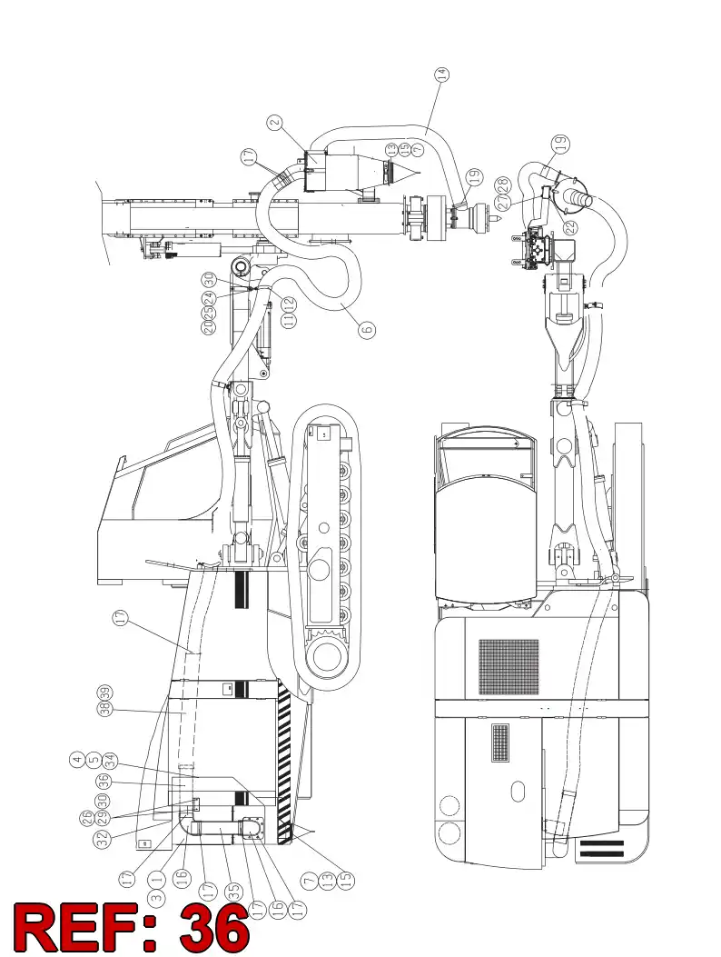 23598508 235 985 08 INTAKE PIPE - Sandvik Technical Drawing