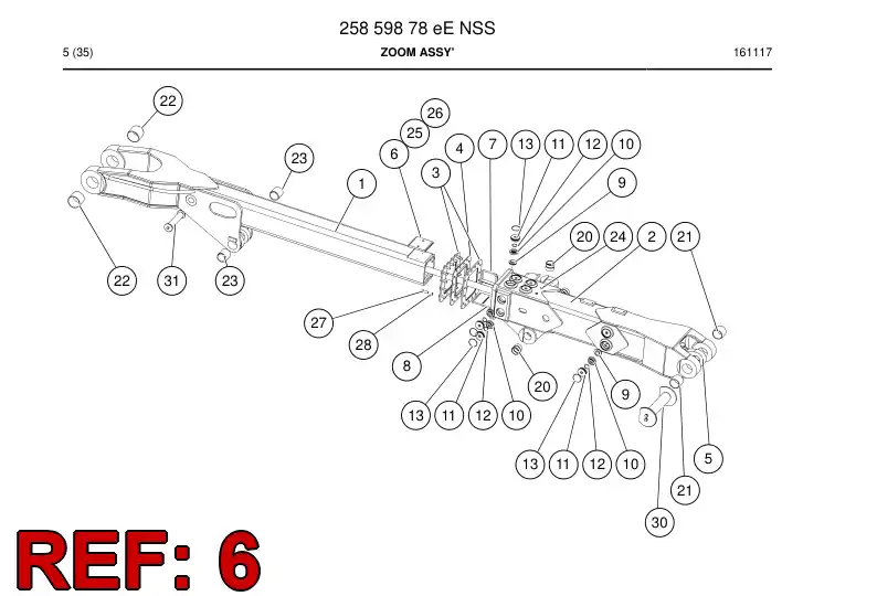 23611008a 236 110 08a Slipper Pad - Sandvik Technical Drawing