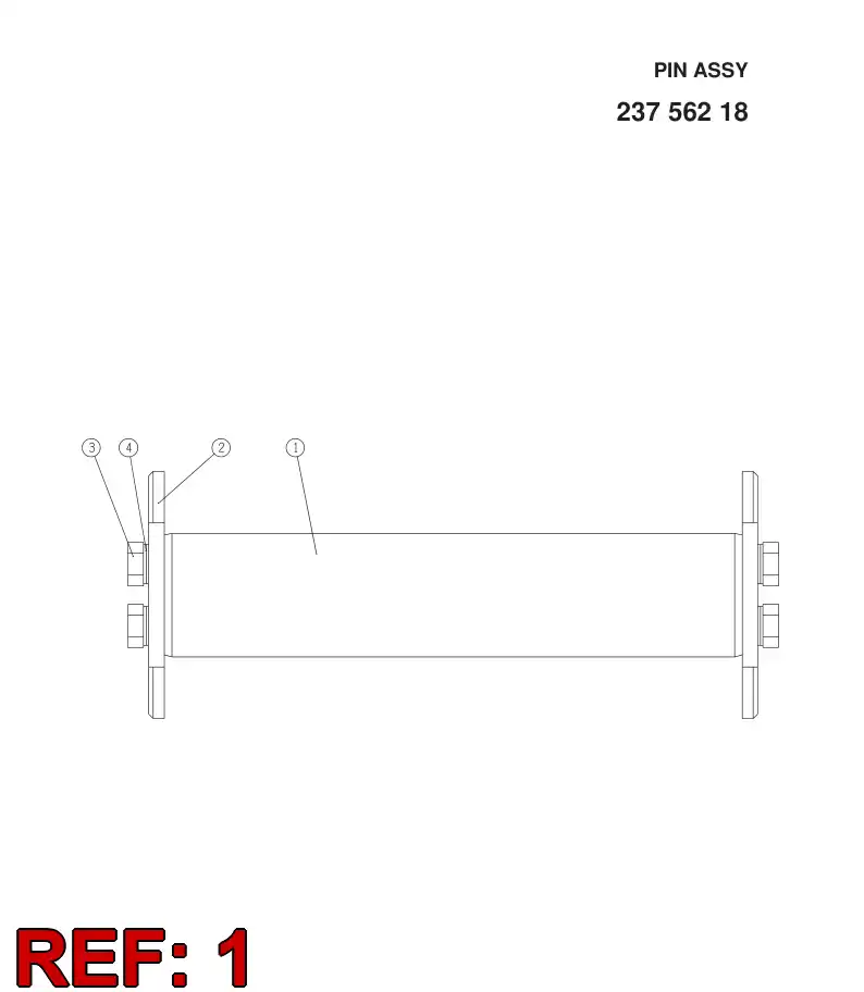 23611538 236 115 38 PIN - Sandvik Technical Drawing
