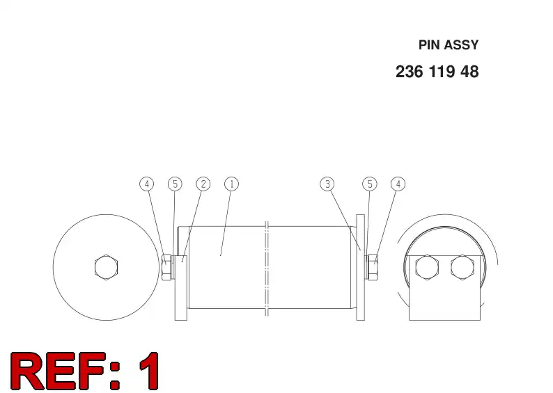 23611818 236 118 18 PIN - Sandvik Technical Drawing