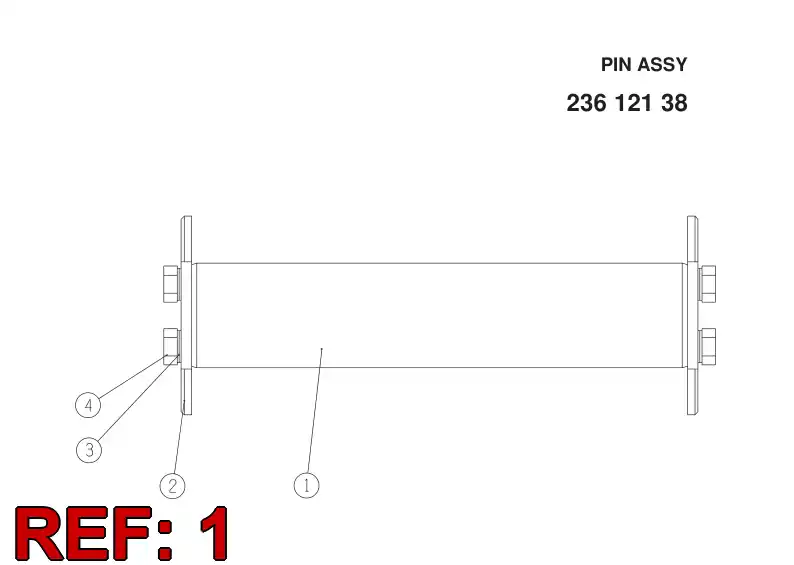 23612008 236 120 08 PIN - Sandvik Technical Drawing