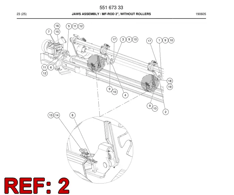23618218a 236 182 18a JAW 2 IN - Sandvik Technical Drawing