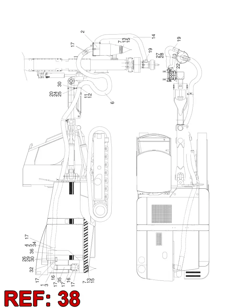 23620688 236 206 88 EXTENSION PIPE - Sandvik Technical Drawing