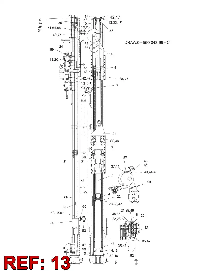 23622318 236 223 18 Latch - Sandvik Technical Drawing