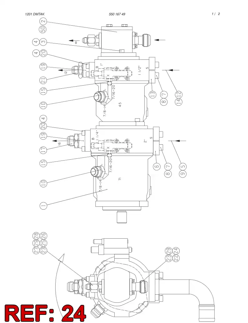 23641518 236 415 18 FITTING - Sandvik Technical Drawing