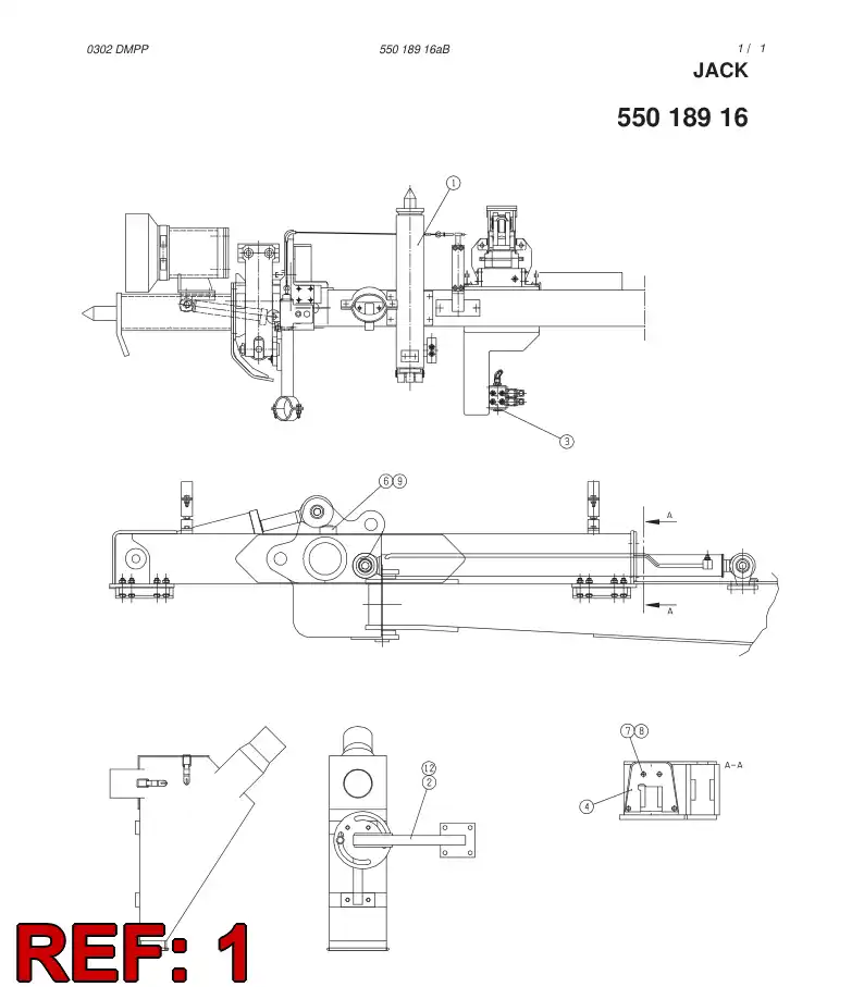 23705836 237 058 36 JACK - Sandvik Technical Drawing