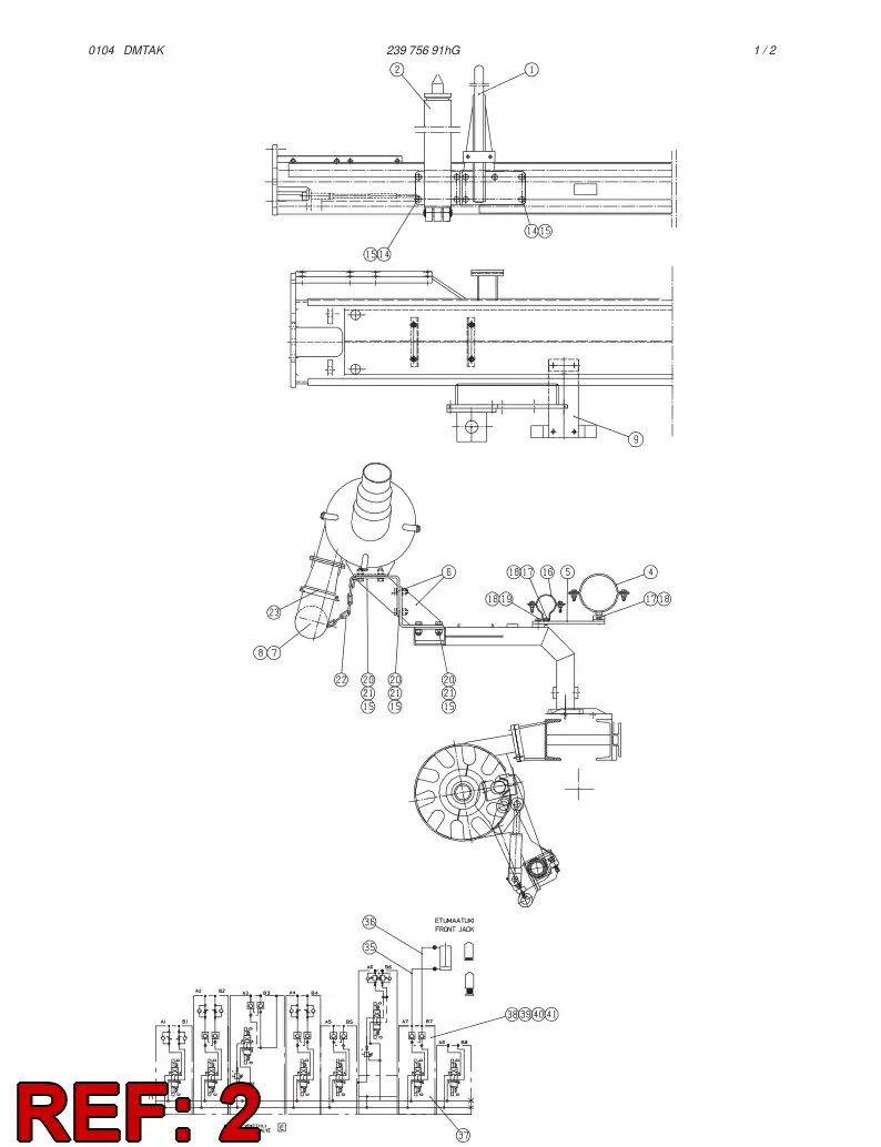 23705837 237 058 37 JACK - Sandvik Technical Drawing