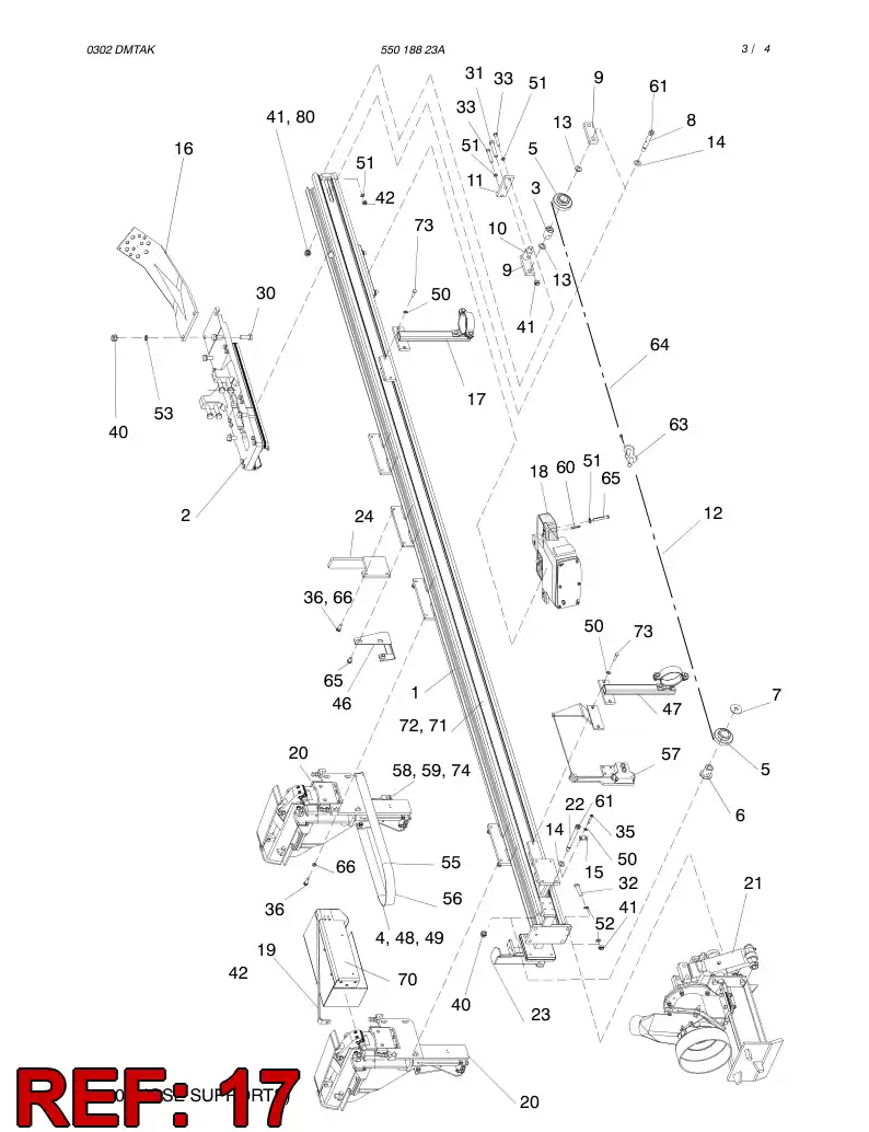 23726778 237 267 78 HOSE SUPPORT - Sandvik Technical Drawing