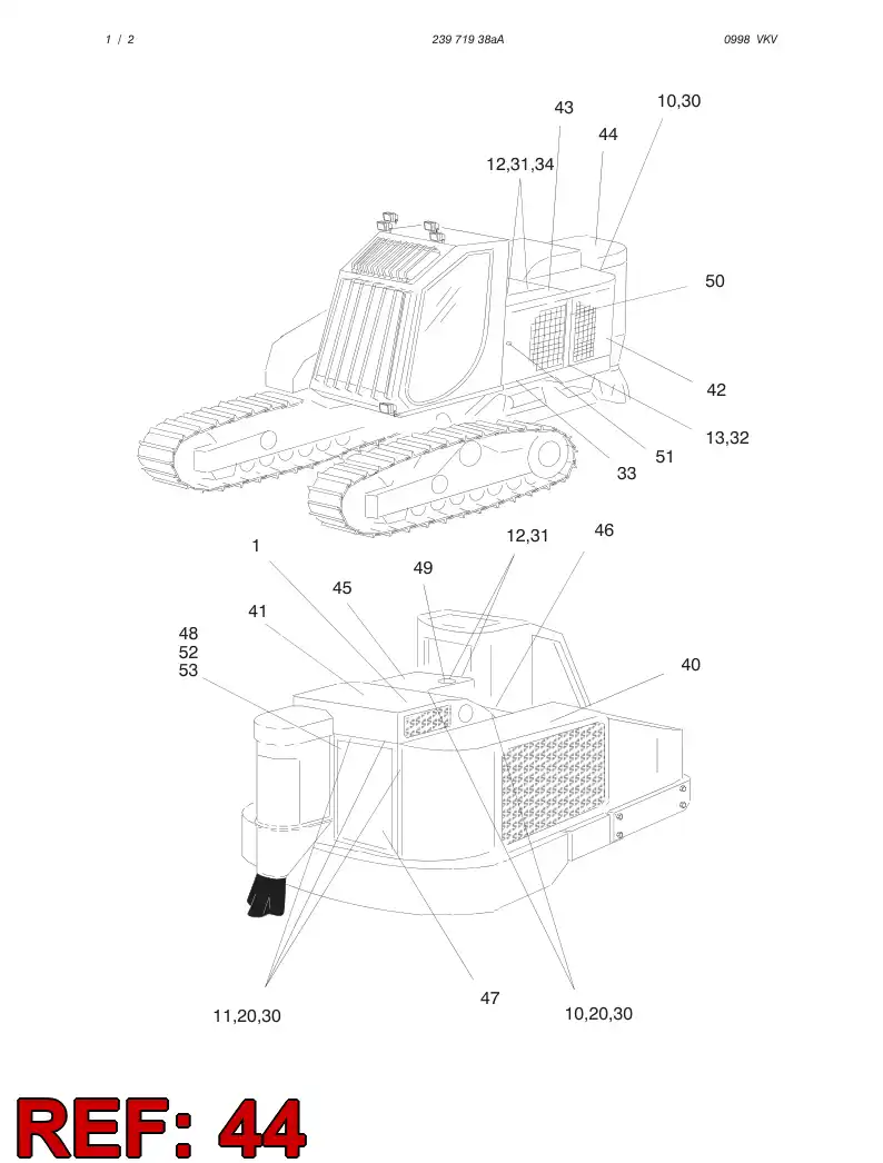 23727528 237 275 28 DUST COLLECTOR COVER - Sandvik Technical Drawing