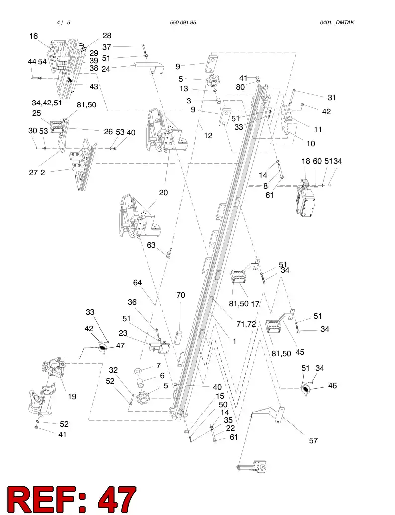 23737278 237 372 78 HOSE SUPPORT ASSY - Sandvik Technical Drawing