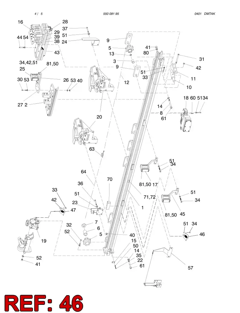 23737308 237 373 08 HOSE SUPPORT ASSY - Sandvik Technical Drawing