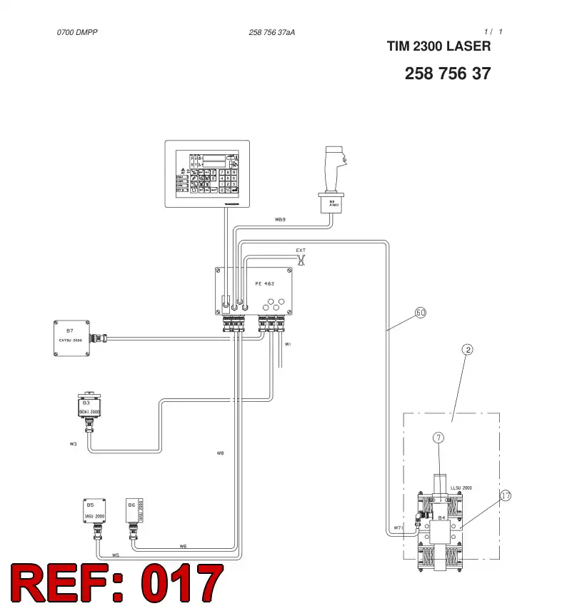 23744838 237 448 38 LASER-RECEIVING MOUNTING - Sandvik Technical Drawing