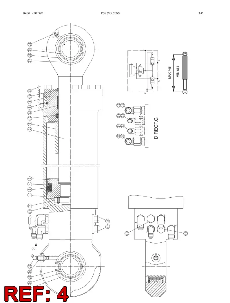 23748058 237 480 58 PISTON - Sandvik Technical Drawing