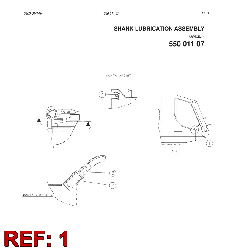23756758 237 567 58 PLASTIC RECEIVER - Sandvik Technical Drawing