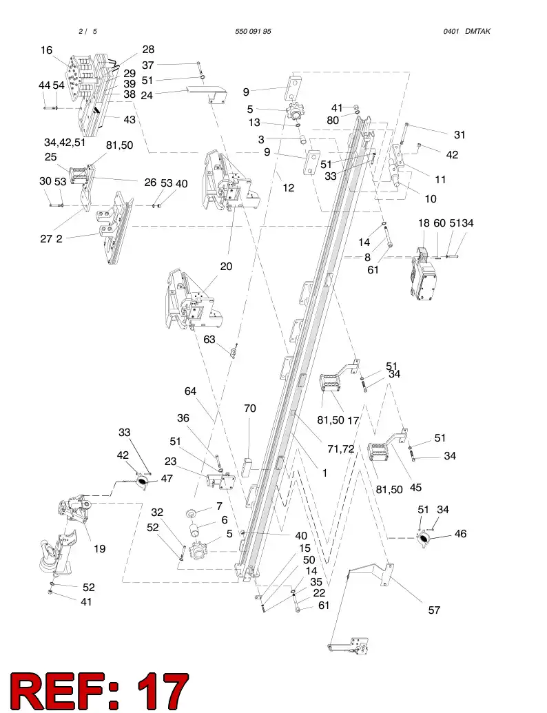 23756908 237 569 08 HOSE SUPPORT - Sandvik Technical Drawing