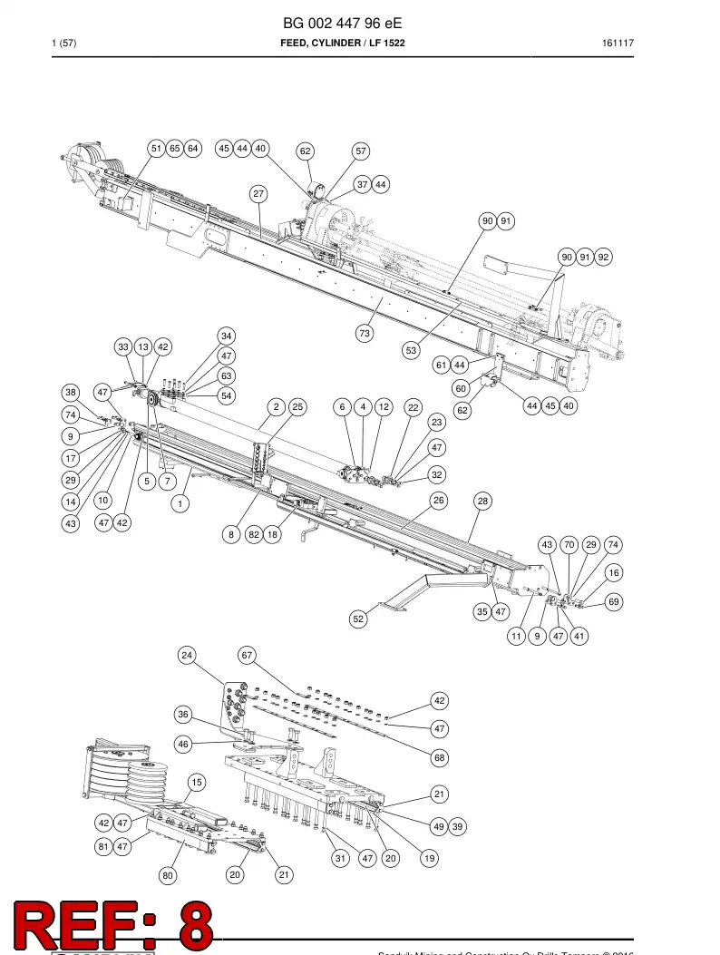 23757508a 237 575 08a Bracket - Sandvik Technical Drawing