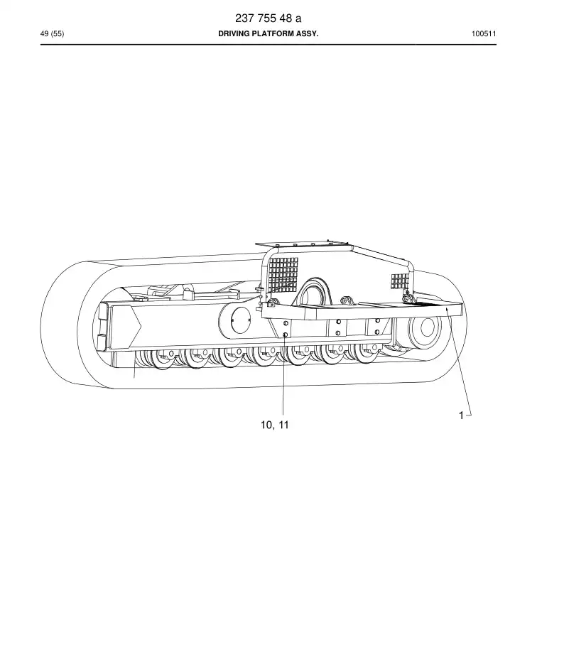 23775548a 237 755 48a DRIVING PLATFORM ASSY. - Sandvik Technical Drawing