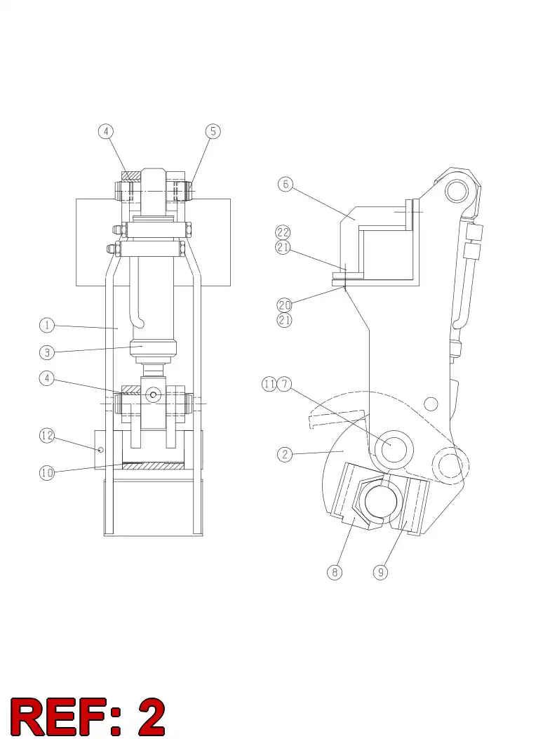 23776708 237 767 08 ROTATION JAW - Sandvik Technical Drawing